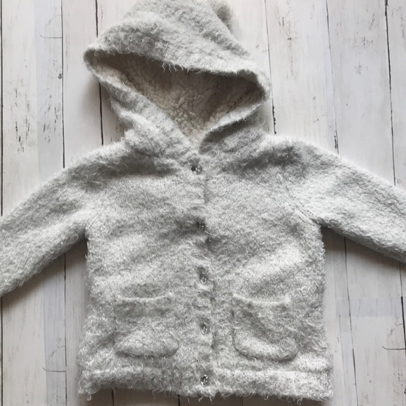 Cynthia Rowley Toddler Girl Hooded Fuzzy Sweater - Picture 1 of 11